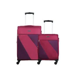 Carriall Red 4 Wheel Medium Soft Cabin Trolley Pack of 2 - 43 cm-picture-21