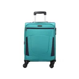 Carriall Sleek Green & Black 4 Wheels Small Soft Cabin Trolley - 36 cm-picture-33