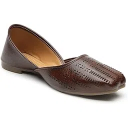 carrito Women Ethnic Shoes Traditional Mojari Punjabi Jutti Stylish, Comfortable-picture-30
