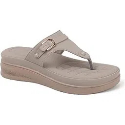 carrito Women Wedge Heels Thong Sandals| Comfortable Flats Sandals-picture-17