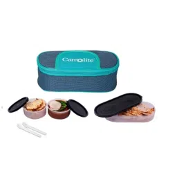 Carrolite 650ml Blue &a; Black Plastic Lunchbox, Black_P-15 (Pack of 2)-picture-27