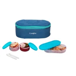 Carrolite 650ml Cyan &a; Blue Plastic Lunchbox, Syan_P-19 (Pack of 2)-picture-48