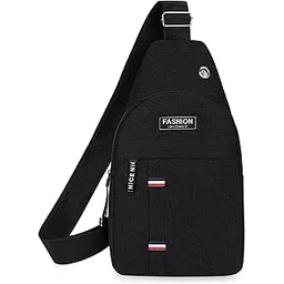 carry trip Small Chest & Sling Bag With Earphones Hole With 2-Compartment With Adjustable Strap (Size:- L-16CM, W-5CM, H-30CM)-picture-34