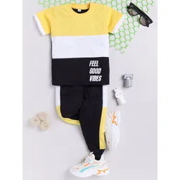 carrydreams Boys Colourblocked Pure Cotton T-shirt with Trouser-picture-37