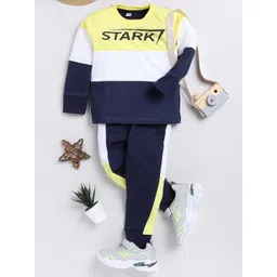 carrydreams Boys Colourblocked Pure Cotton T-shirt with Trousers-picture-21