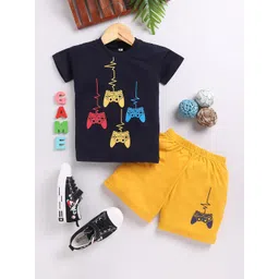 carrydreams Boys Graphic Printed Pure Cotton T-shirt with Trousers-picture-44