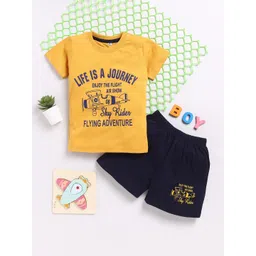 carrydreams Infant Boys Printed Pure Cotton T-shirt with Shorts-picture-29