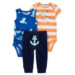 Carter's 3-Piece Anchor Onesies with legging - Blue Orange Navy-picture-26