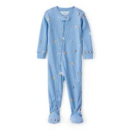 Carter's Baby Boy Arctic Animal Print Cotton Full Sleeve Snug Fit Sleepsuit-picture-22