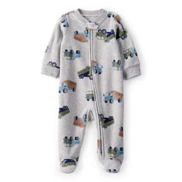 Carter's Baby Boy Construction Truck Print Loose Fit Full Sleeve Sleep & Play Sleepsuit-picture-21