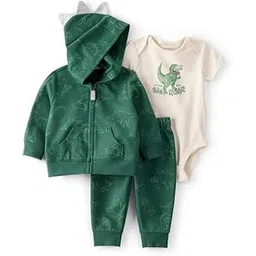 carter's Baby Boy Graphic Print Little Hoodie Set (Set of 3) | 100% Cotton Full Sleeve Outfit for Cold Weather-picture-12