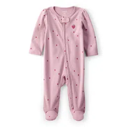 Carter's Baby Girl Strawberry Print 100% Cotton Sleep & Play Sleepsuit-picture-24