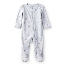 Carter's Baby Girl Unicorn Star Print 100% Cotton Full Sleeve 2-way Zip Sleep & Play Sleepsuit-picture-14
