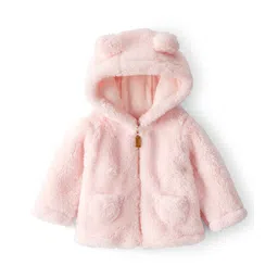 Carter's Knit Full Sleeves Solid Colour Hooded Jacket With Ear Applique - Pink-picture-28
