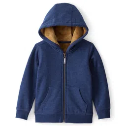 Carter's Knit Full Sleeves Solid Colour Hooded Sweat Jacket - Navy Blue-picture-11