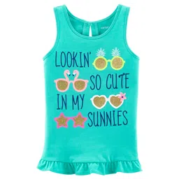 Carter's Summer Ruffle Jersey Tank - Sea Green-picture-19
