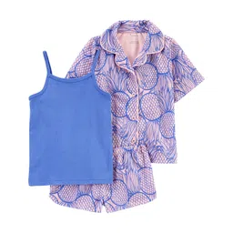 Carter's Toddler 3 Piece Pineapple Loose Fit PJs - Pink & Blue-picture-11