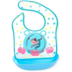 Cartoon Animal Adjustable Strap Waterproof Reusable Silicone Baby/Toddlers girl boys Bibs Apron for Lunch Feeding Babies eating detachable saliva pocket Tray/Food Catcher Mix Color image 1