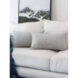 CASA-NEST Grey 2 Pieces Square Jute Cotton Cushion Covers-picture-18