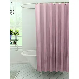 CASA-NEST Pink Shower Curtain With 8 Hooks-picture-25