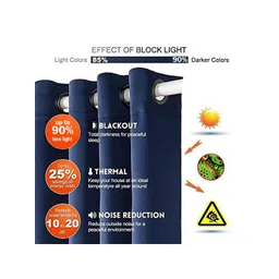 CASABLEU Beige 2 Pieces Black Out Door Curtains image 3