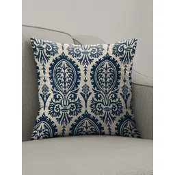 CASABLEU Beige & Blue 2 Pieces Ethnic Motifs Printed Square Cushion Covers-picture-16