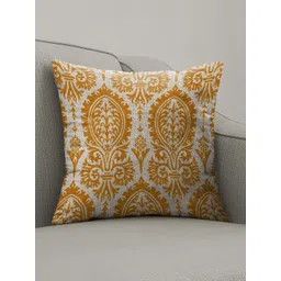 CASABLEU Beige & Mustard 2 Pieces Ethnic Motifs Square Cushion Covers-picture-17