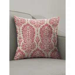 CASABLEU Beige & Rose Pink 2 Pieces Ethnic Motifs Square Cushion Covers-picture-30