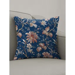 CASABLEU Blue & Beige 2 Pieces Floral Printed Square Cushion Covers-picture-26