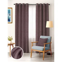 CASABLEU Burgundy 2 Pieces Black Out Door Curtains-picture-28