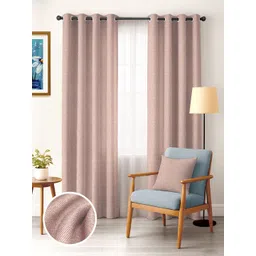 CASABLEU Mauve 2 Pieces Black Out Door Curtains-picture-22