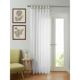 CASABLEU White Sheer Long Door Curtain-picture-17