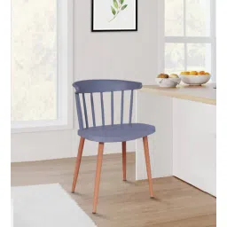 casacraft from pepperfry Aiden Plastic Cafe Chair in Grey Finish-picture-10