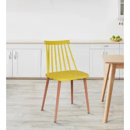 casacraft from pepperfry Bliss Plastic Cafe Chair in Yellow Finish-picture-16