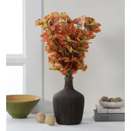 casacraft from pepperfry Fabric Orange Begonia Set Of 2 Artificial Plants-picture-28
