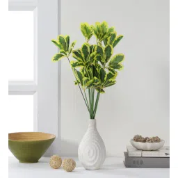 casacraft from pepperfry Fabric Yellow Schefflera Artificial Plants-picture-31