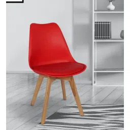 casacraft from pepperfry Hannah Cafe Chair in Red Colour-picture-22