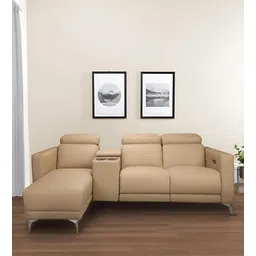 casacraft from pepperfry Loures Premium Two Seater Recliner with Lounger in Cream Clour-picture-39