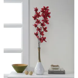 casacraft from pepperfry Red Polyester Glittering Forsythia Artificial Flowers-picture-13