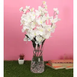 casacraft from pepperfry White Fabric Orchid Artificial Flowers-picture-24