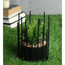 casacraft from pepperfry Yellow Green Polyester Metallic Artificial Bonsai With Black Pot-picture-23