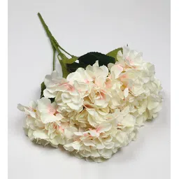 casacraft from pepperfry Peach Polyester Fabric Decorative Artificial Hydrangea Flower Bunch image 2