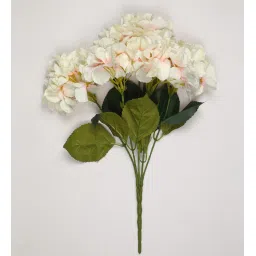 casacraft from pepperfry Peach Polyester Fabric Decorative Artificial Hydrangea Flower Bunch image 4