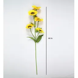 casacraft from pepperfry Yellow Polyester Fabric Stunning Artificial Sunflower image 3