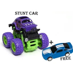 casadomani Manual 360Degree Stunt car toy&game Enjoy Mini Monster Truck Pull Back Cars Toys-picture-1