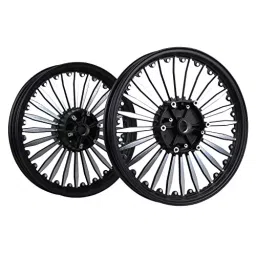 Casago CA3B6CE Front 19 and Rear 18 Inch Alloy Wheel for Motorcycle Black, Silver ( Pack of 2 )-picture-12