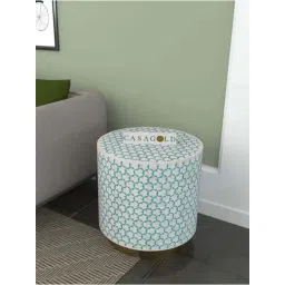 Casagold Targua Drum Bone Inlay Side Table - Sea Green-picture-40