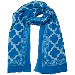 cashmere craft 100% Pure Cotton Printed Black Scarf/stole for women summer-picture-10