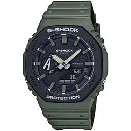 casio G-Shock GA-2110SU-3ADR Black & Green Analog-Digital Dial Green Resin Strap Men's Watch Shock And 200M Water Resistant G1065-picture-16