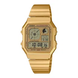 CASIO Unisex Dial & Stainless Steel Cuff Straps Digital Chronograph Watch D390-picture-13